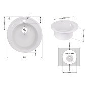 Кухонна мийка Lidz D510/200 WHI-01 (LIDZWHI01D510200) Кухонна мийка Lidz D510/200 WHI-01 (LIDZWHI01D510200)