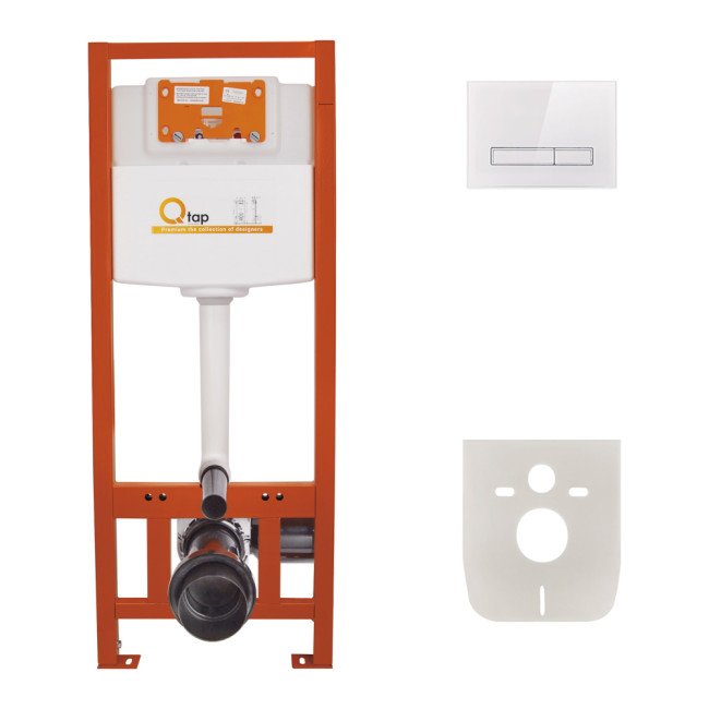 Набір інсталяція 4 в 1 Qtap Nest ST з лінійною панеллю змиву QT0133M425V1105GW Набір інсталяція 4 в 1 Qtap Nest ST з лінійною панеллю змиву QT0133M425V1105GW