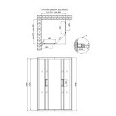 Душова кабіна Qtap Taurus BLA1099SC6 90х90 см, скло Clear 6 мм, покриття CalcLess, без піддона Душова кабіна Qtap Taurus BLA1099SC6 90х90 см, скло Clear 6 мм, покриття CalcLess, без піддона