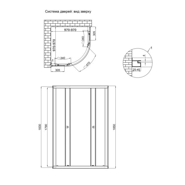 Душова кабіна Qtap Taurus CRM1011AC6 100х100 см, скло Clear 6 мм покриття CalcLess, без піддона 2 Душова кабіна Qtap Taurus CRM1011AC6 100х100 см, скло Clear 6 мм покриття CalcLess, без піддона 2