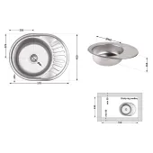 Кухонна мийка Lidz 5745 0,6 мм Micro Decor (LIDZ5745MDEC06)