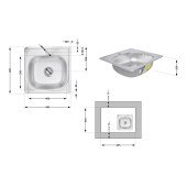 Кухонна мийка Lidz 4848 0,6 мм Satin (LIDZ4848SAT06) Кухонна мийка Lidz 4848 0,6 мм Satin (LIDZ4848SAT06)