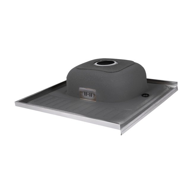 Кухонна мийка Lidz 6060-R 0,6 мм Satin (LIDZ6060RSAT06)