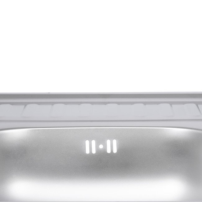 Кухонна мийка Lidz 6060-R 0,6 мм Satin (LIDZ6060RSAT06)