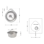 Кухонна мийка Lidz 4539 0,8 мм Micro Decor (LIDZ4539MDEC)
