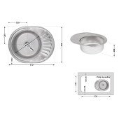 Кухонна мийка Lidz 5745 0,8 мм Satin (LIDZ5745SAT08) Кухонна мийка Lidz 5745 0,8 мм Satin (LIDZ5745SAT08)