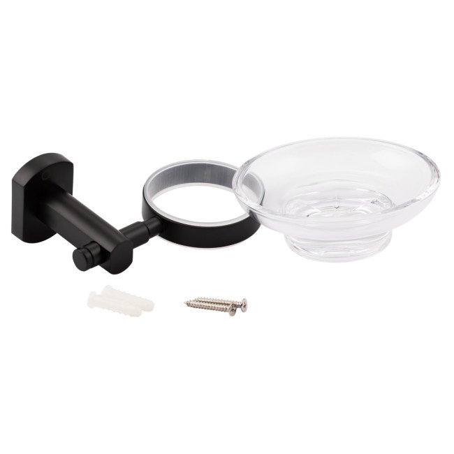 Мильниця Qtap Liberty настінна QTLIBBLM1159 Black Мильниця Qtap Liberty настінна QTLIBBLM1159 Black