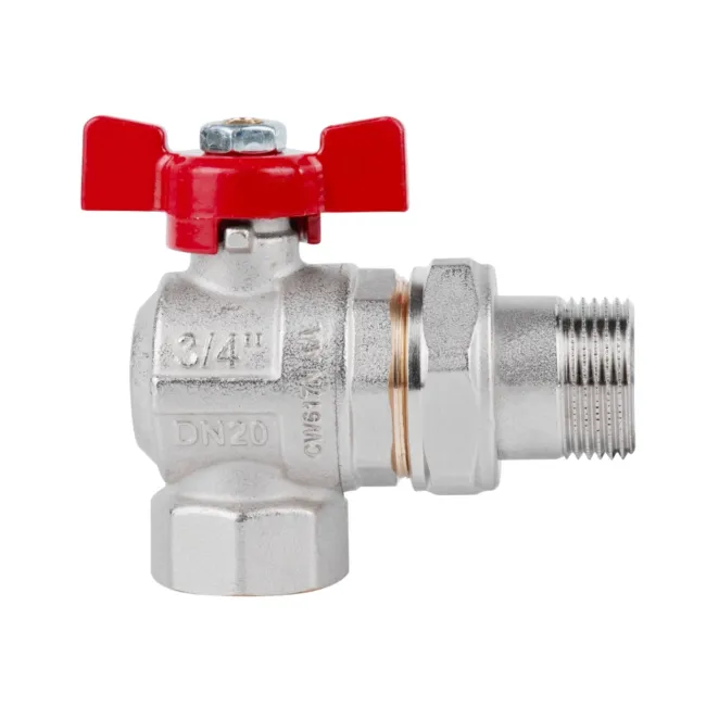 Кран кульовий Icma FAR. ROSSA 3/4" кутовий №361
