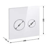 Панель змиву для унітаза Qtap Nest Uni QT0211P01V1176W