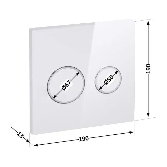 Панель змиву для унітаза Qtap Nest Uni QT0211P01V1176W 2 Панель змиву для унітаза Qtap Nest Uni QT0211P01V1176W 2