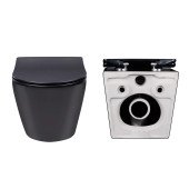 Готове рішення Qtap для ванної кімнати: підвісний унітаз Robin Rimless + комплект інсталяції Nest 4 в 1 (кругла клавіша Black mat) Готове рішення Qtap для ванної кімнати: підвісний унітаз Robin Rimless + комплект інсталяції Nest 4 в 1 (кругла клавіша Black mat)