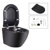 Готове рішення Qtap для ванної кімнати: підвісний унітаз Robin Rimless + комплект інсталяції Nest 4 в 1 (кругла клавіша Black mat) Готове рішення Qtap для ванної кімнати: підвісний унітаз Robin Rimless + комплект інсталяції Nest 4 в 1 (кругла клавіша Black mat)