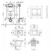 Готове рішення Qtap для ванної кімнати: підвісний унітаз Tern Rimless + комплект інсталяції Nest 4 в 1 (квадратна клавіша Satin) Готове рішення Qtap для ванної кімнати: підвісний унітаз Tern Rimless + комплект інсталяції Nest 4 в 1 (квадратна клавіша Satin)