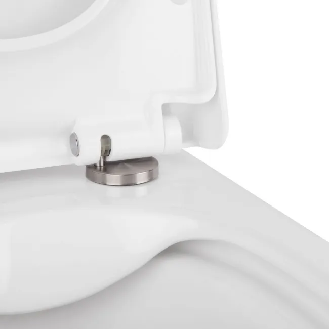 Готове рішення Qtap для ванної кімнати: підвісний унітаз Tern Rimless + комплект інсталяції Nest 4 в 1 (квадратна клавіша Satin)
