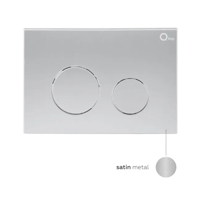 Готове рішення Qtap для ванної кімнати: підвісний унітаз Tern Rimless + комплект інсталяції Nest 4 в 1 (кругла клавіша Satin)