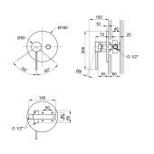 Змішувач для душу Qtap Spring прихованого монтажу на два споживача QTSPRCRM0102 Chrome Змішувач для душу Qtap Spring прихованого монтажу на два споживача QTSPRCRM0102 Chrome