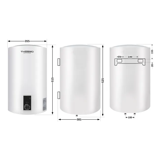 Водонагрівач електричний Thermo Alliance 30 л вертикальний, сухий ТЕН 1,6 кВт D30V16J1(D)K 2 Водонагрівач електричний Thermo Alliance 30 л вертикальний, сухий ТЕН 1,6 кВт D30V16J1(D)K 2