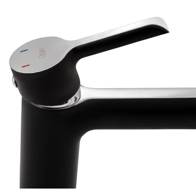 Змішувач для раковини Qtap Grand QTGRABCR001F Chrome/Black
