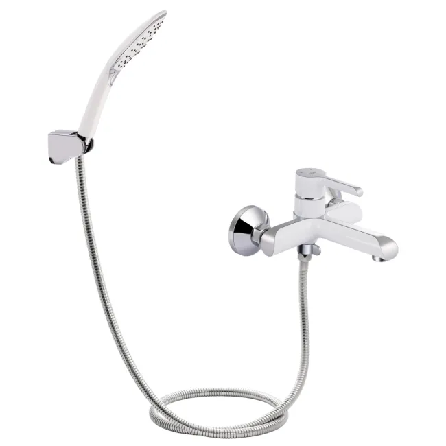 Змішувач для ванни Qtap Grand (з душовим гарнітуром) QTGRAWCR006 Chrome/White Змішувач для ванни Qtap Grand (з душовим гарнітуром) QTGRAWCR006 Chrome/White