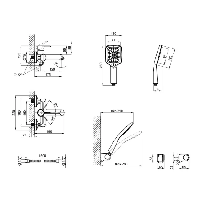 Змішувач для ванни Qtap Grand (з душовим гарнітуром) QTGRAWCR006 Chrome/White 2 Змішувач для ванни Qtap Grand (з душовим гарнітуром) QTGRAWCR006 Chrome/White 2
