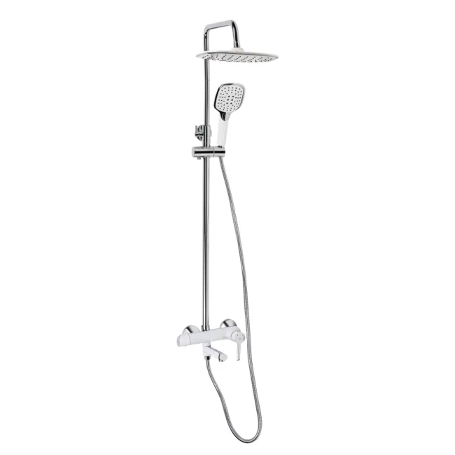 Душова система універсальна Qtap Grand на три споживача (з виливом) QTGRAWCR1004 Chrome/White Душова система універсальна Qtap Grand на три споживача (з виливом) QTGRAWCR1004 Chrome/White