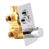 Змішувач для душу Qtap Votice термостатичний прихованого монтажу на три споживача QTVOT6443T105NKC Chrome Змішувач для душу Qtap Votice термостатичний прихованого монтажу на три споживача QTVOT6443T105NKC Chrome