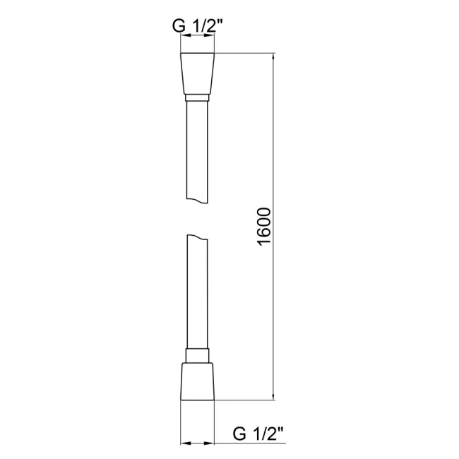 Шланг для ручного душу Qtap Hadice 1600 мм QTHADPVC160B Black Matt 2 Шланг для ручного душу Qtap Hadice 1600 мм QTHADPVC160B Black Matt 2