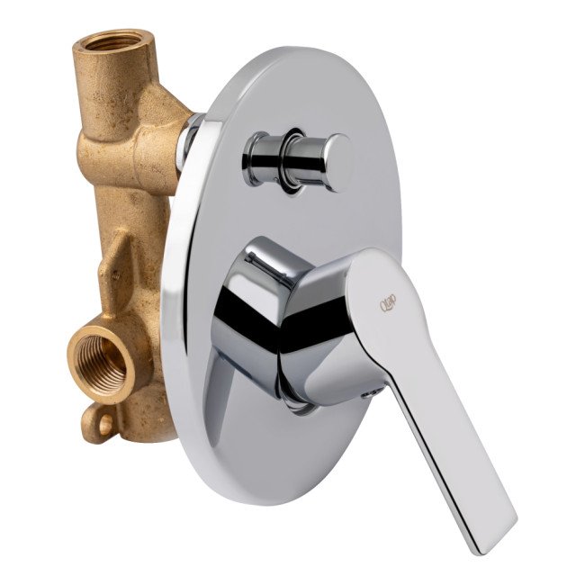 Змішувач для душу Qtap Ustek прихованого монтажу на два споживача QTUST6216107ODC Chrome Змішувач для душу Qtap Ustek прихованого монтажу на два споживача QTUST6216107ODC Chrome