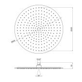 Лійка для верхнього душу Qtap Hlavova 400 мм округла QTHLAS400O1ZWW White Лійка для верхнього душу Qtap Hlavova 400 мм округла QTHLAS400O1ZWW White