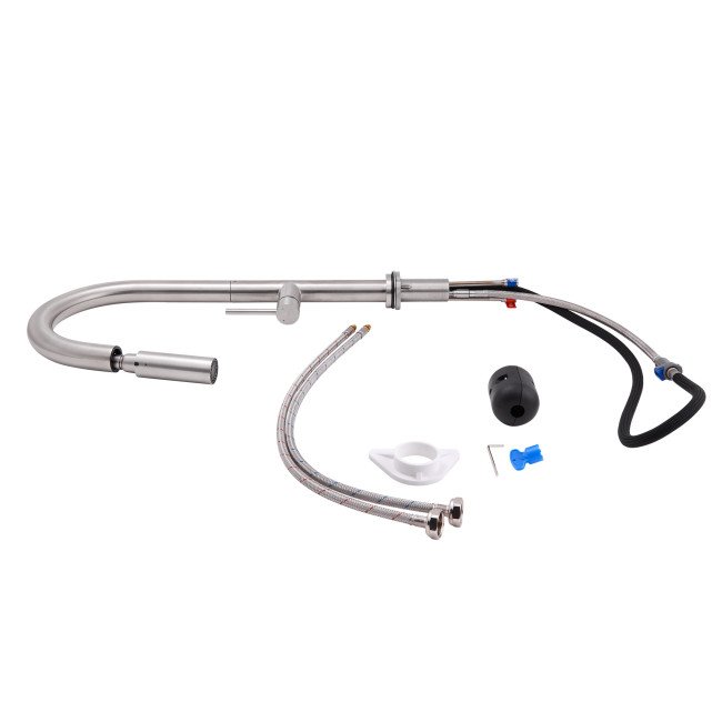 Змішувач для кухні Qtap Lenicka з висувним виливом QTLEN9138103UN Brushed Nickel PVD Змішувач для кухні Qtap Lenicka з висувним виливом QTLEN9138103UN Brushed Nickel PVD