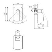 Змішувач для душу Qtap Slavonice прихованого монтажу QTSLV6042103C Chrome Змішувач для душу Qtap Slavonice прихованого монтажу QTSLV6042103C Chrome
