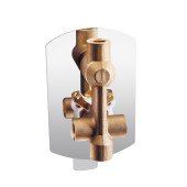 Змішувач для душу Qtap Slavonice прихованого монтажу на два споживача QTSLV6242103C Chrome Змішувач для душу Qtap Slavonice прихованого монтажу на два споживача QTSLV6242103C Chrome
