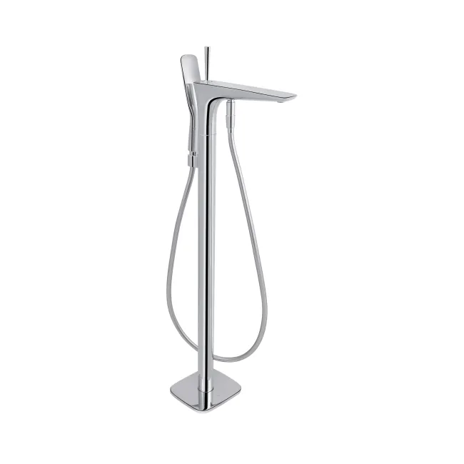 Змішувач для ванни Qtap Podlaha підлоговий (з душовим гарнітуром) QT19103VDC Chrome Змішувач для ванни Qtap Podlaha підлоговий (з душовим гарнітуром) QT19103VDC Chrome