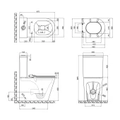 Унітаз-компакт Qtap Scorpio безобідковий з сидінням Soft-close QT14222125ARMB