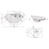 Кухонна мийка з додатковою чашею Lidz 1000x500/225 WHI-01 (LIDZWHI011000500225)