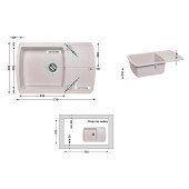 Кухонна мийка Lidz 770х490/200 MAR-07 (LIDZMAR07770490200)