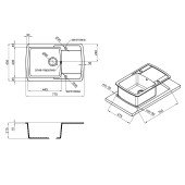 Кухонна мийка Lidz 770x490/200 GRA-09 (LIDZGRA09770490200) Кухонна мийка Lidz 770x490/200 GRA-09 (LIDZGRA09770490200)