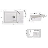 Кухонна мийка Lidz 781x510/200 WHI-01 (LIDZWHI01781510200)