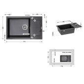 Кухонна мийка Lidz 781x510/200 BLM-14 (LIDZBLM14781510200)