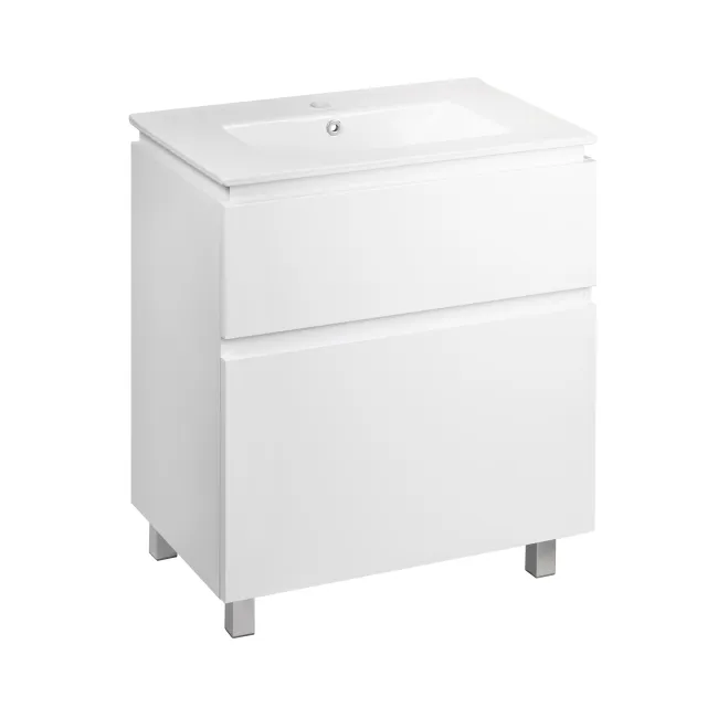 Комплект Qtap Albatross 810х825х460 White тумба підлогова + раковина урізна QT0171TN800D3080CW Комплект Qtap Albatross 810х825х460 White тумба підлогова + раковина урізна QT0171TN800D3080CW