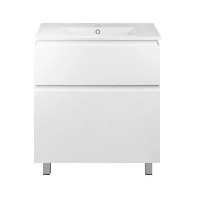 Комплект Qtap Albatross 810х825х460 White тумба підлогова +  раковина урізна  QT0171TN800D3080CW