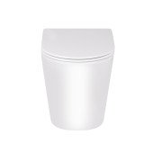 Унітаз підлоговий Qtap Swan безобідковий з сідінням Soft-close QT16223178W