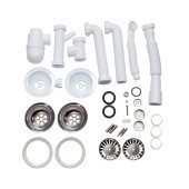 Сифон подвійний для кухонної мийки Lidz (WHI) 60 08 E001 02 ECO з круглим переливом (вихід 50 мм) Сифон подвійний для кухонної мийки Lidz (WHI) 60 08 E001 02 ECO з круглим переливом (вихід 50 мм)