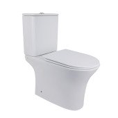 Унітаз-компакт Qtap Presto безобідковий з сідінням Soft-close QT24221217AW Унітаз-компакт Qtap Presto безобідковий з сідінням Soft-close QT24221217AW