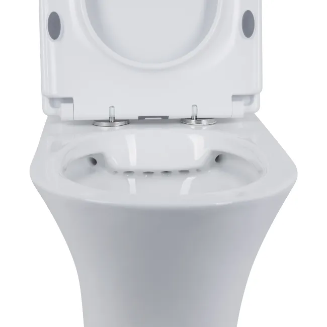 Унітаз-компакт Qtap Presto безобідковий з сідінням Soft-close QT24221217AW