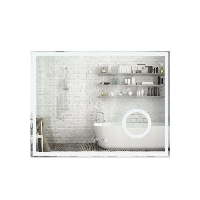 Дзеркало Qtap Stork 800х600 з LED-підсвічуванням Touch, лінза, цифровий годинник, димер, рег. яскравості QT157814226080W Дзеркало Qtap Stork 800х600 з LED-підсвічуванням Touch, лінза, цифровий годинник, димер, рег. яскравості QT157814226080W