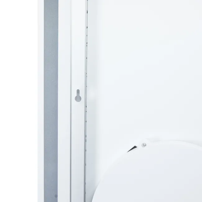 Дзеркало Qtap Stork 800х600 з LED-підсвічуванням Touch, лінза, цифровий годинник, димер, рег. яскравості QT157814226080W