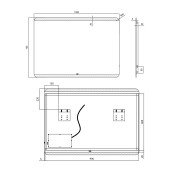 Дзеркало Qtap Tern 1000х700 з LED-підсвічуванням, QT1778120870100W Дзеркало Qtap Tern 1000х700 з LED-підсвічуванням, QT1778120870100W