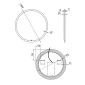 Дзеркало Qtap Virgo R600 з LED-підсвічуванням, QT1878250660W