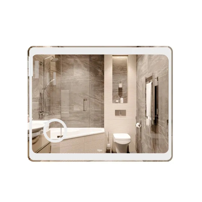 Дзеркало Qtap Aquarius 1000х800 з LED-підсвічуванням, лінза, QT2178141980100W Дзеркало Qtap Aquarius 1000х800 з LED-підсвічуванням, лінза, QT2178141980100W